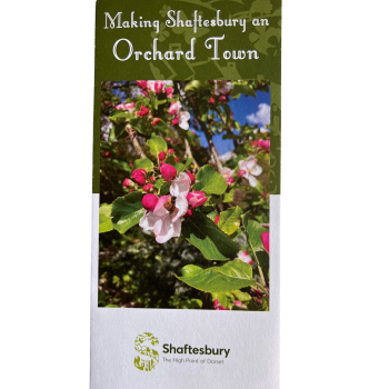Front cover of Making Shaftesbury an Orchard Town leaflet.