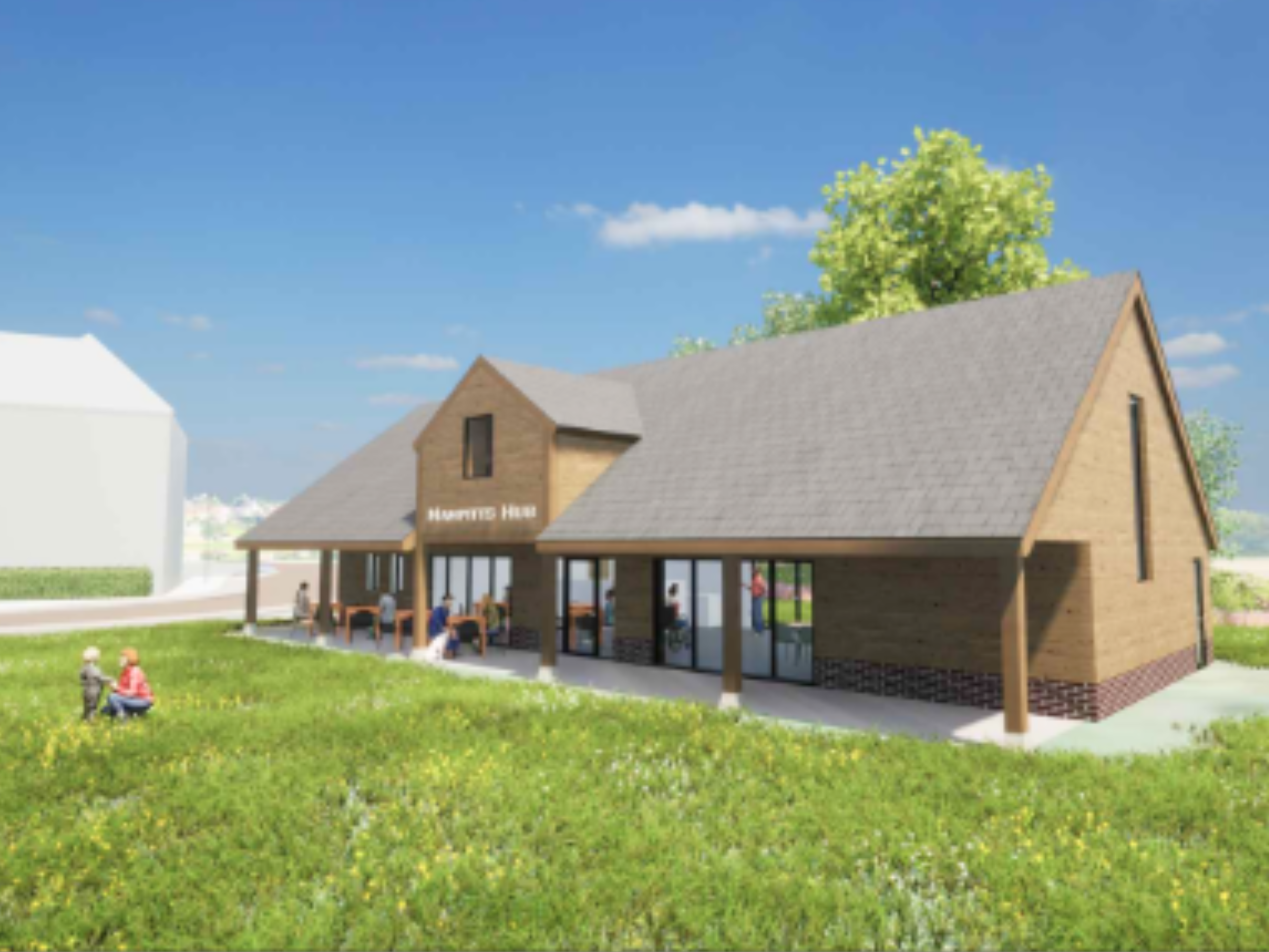 Mock up of new Mampitts Community Hub building design