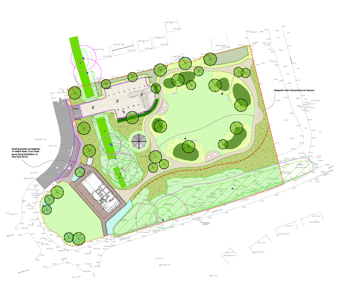Design drawing of Mampitts Community Hub with new car park layout