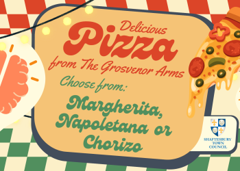 Delicious pizza from The Grosvenor Arms for the Mayor's Quiz Night